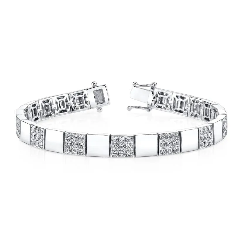 DIAMOND SQUARE LINK BRACELET