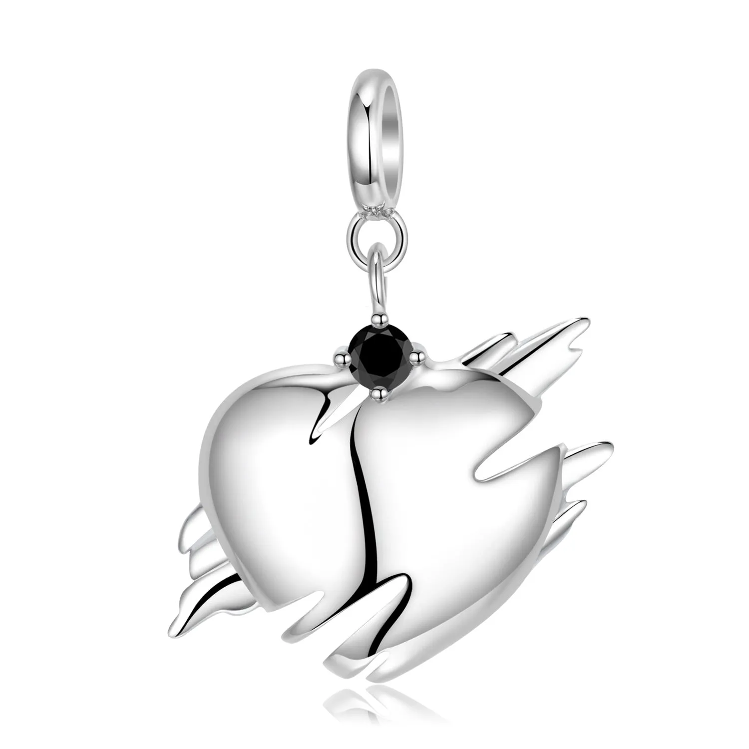 Dissipated Heart Pendant Silver Necklace