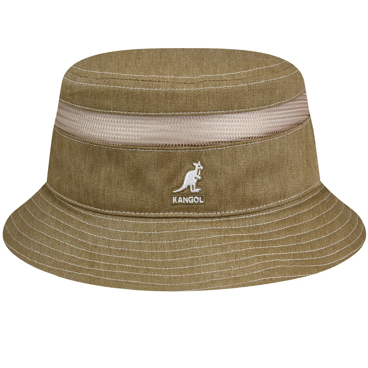 Distressed Cotton Mesh Bucket by Kangol