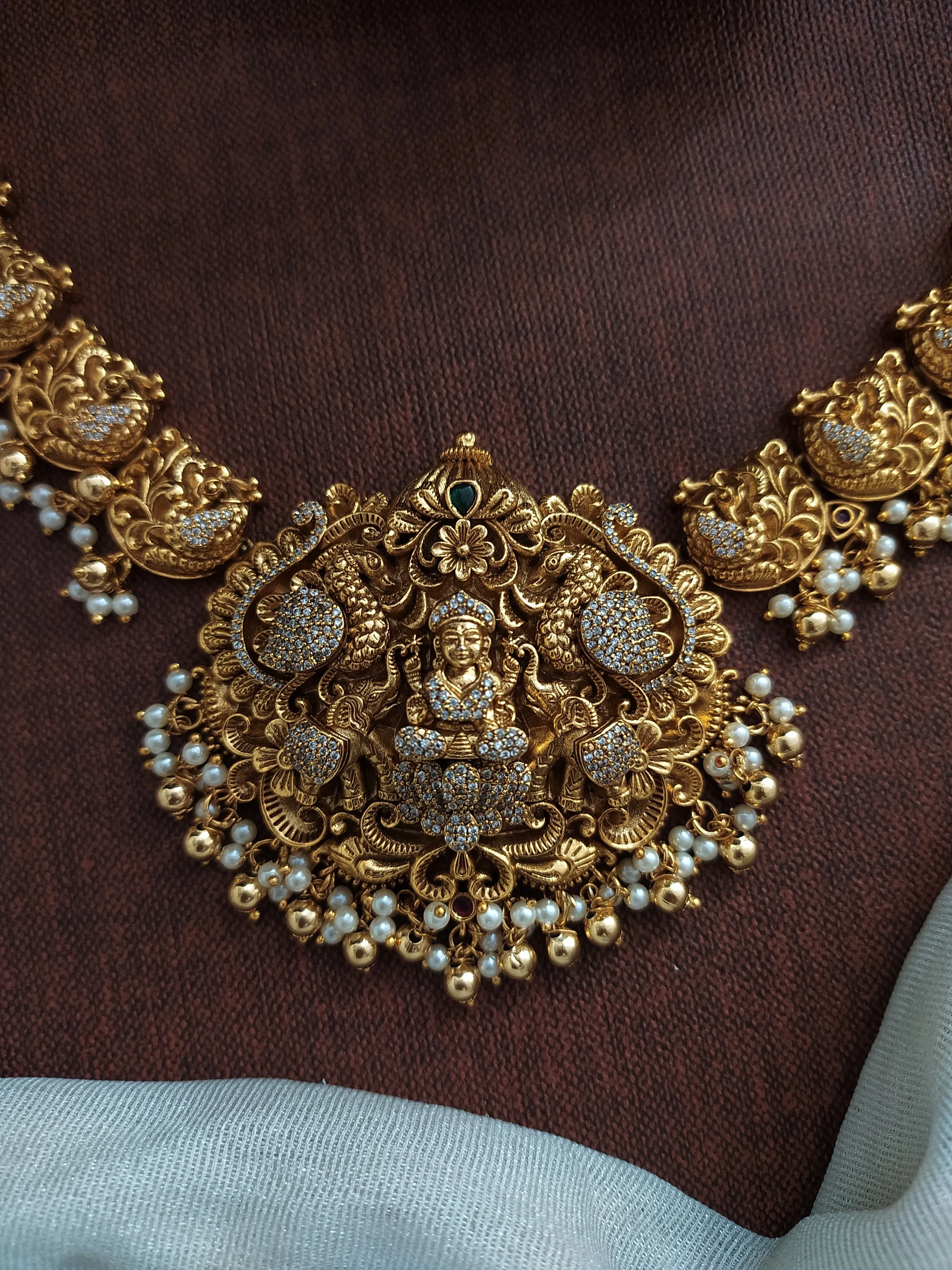 Divine Elegance Exquisite Lakshmi Antique Necklace Set