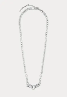 Dragon Choker Chain Necklace - Silver