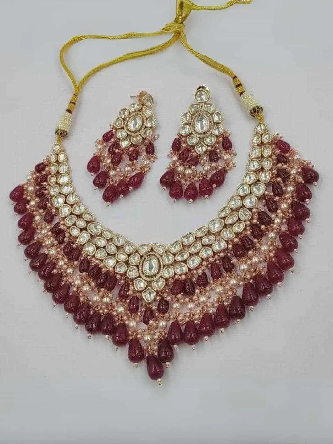 Dual Layered Beads Necklace Set