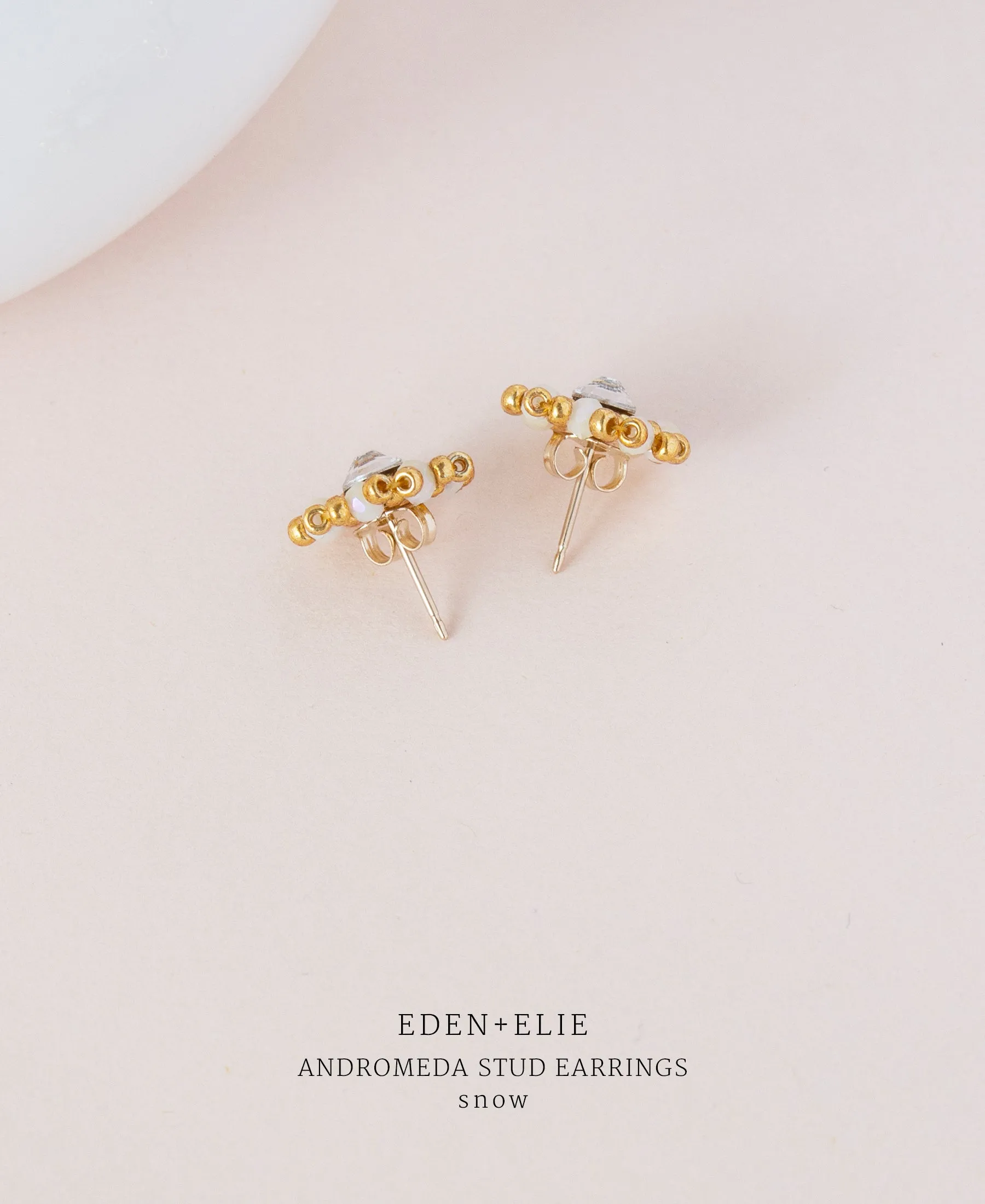 EDEN   ELIE Andromeda Stud Earrings - snow