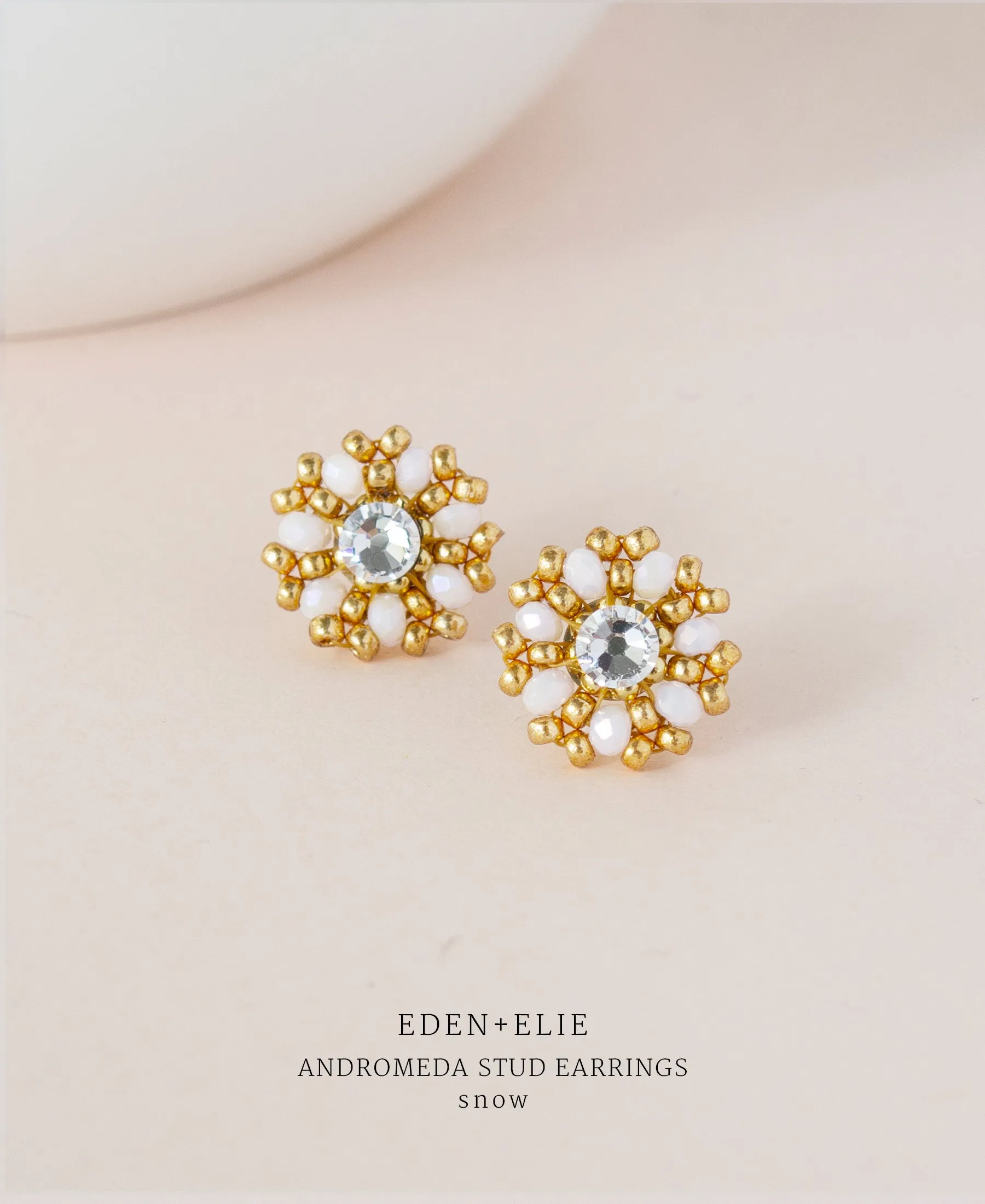 EDEN   ELIE Andromeda Stud Earrings - snow