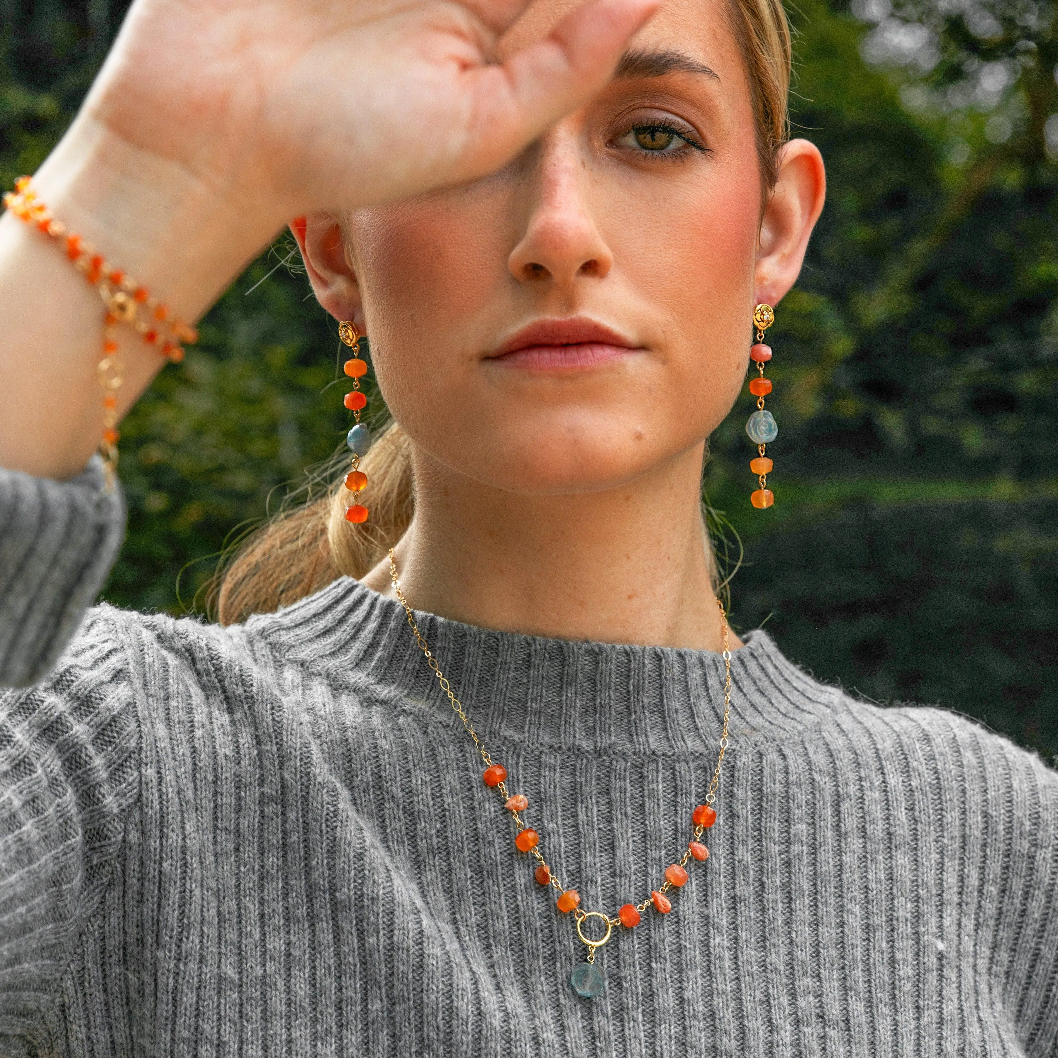 Ethereal Orange 2-Way Bracelet/Necklace