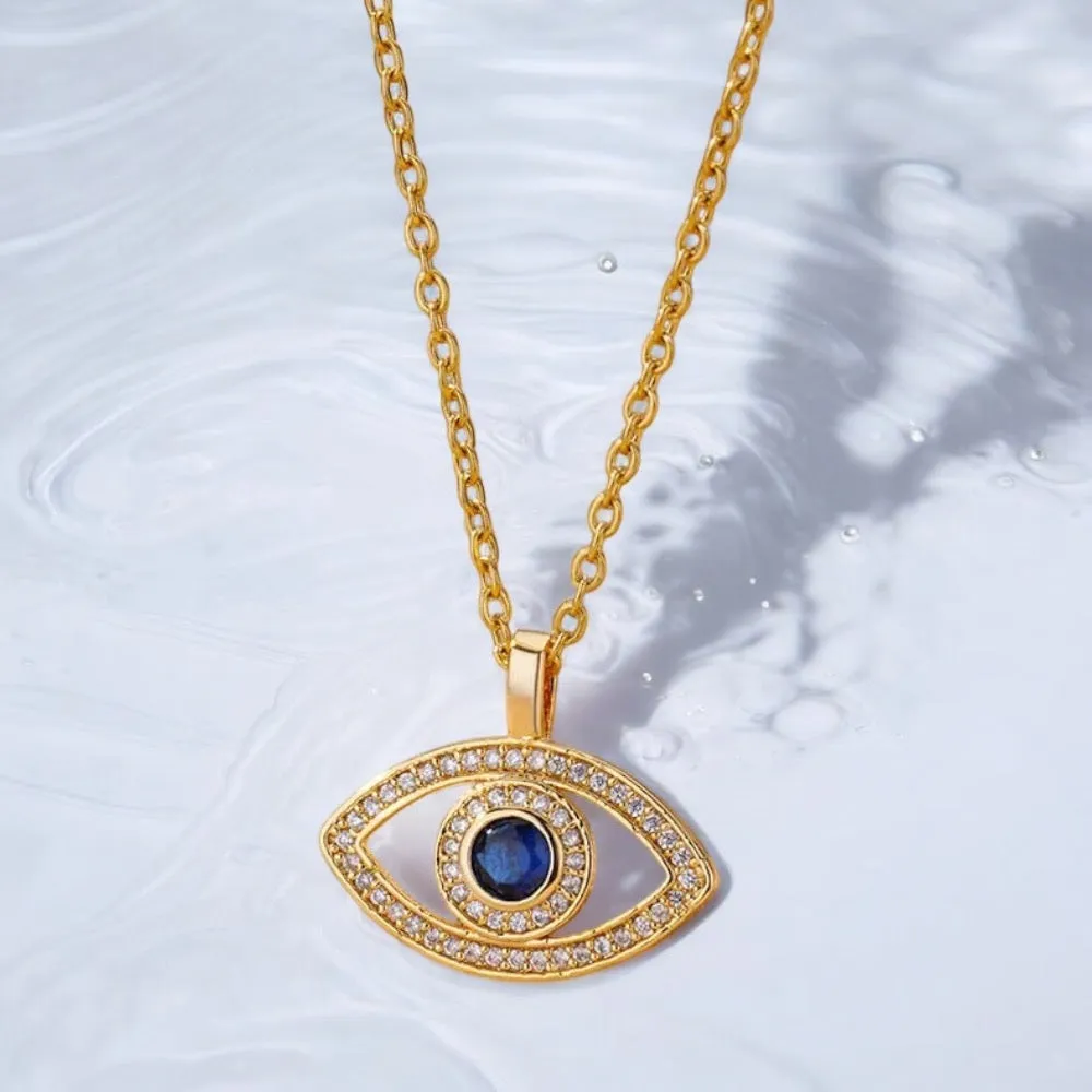 Evil Eye Cubic Zircon Protection Necklace