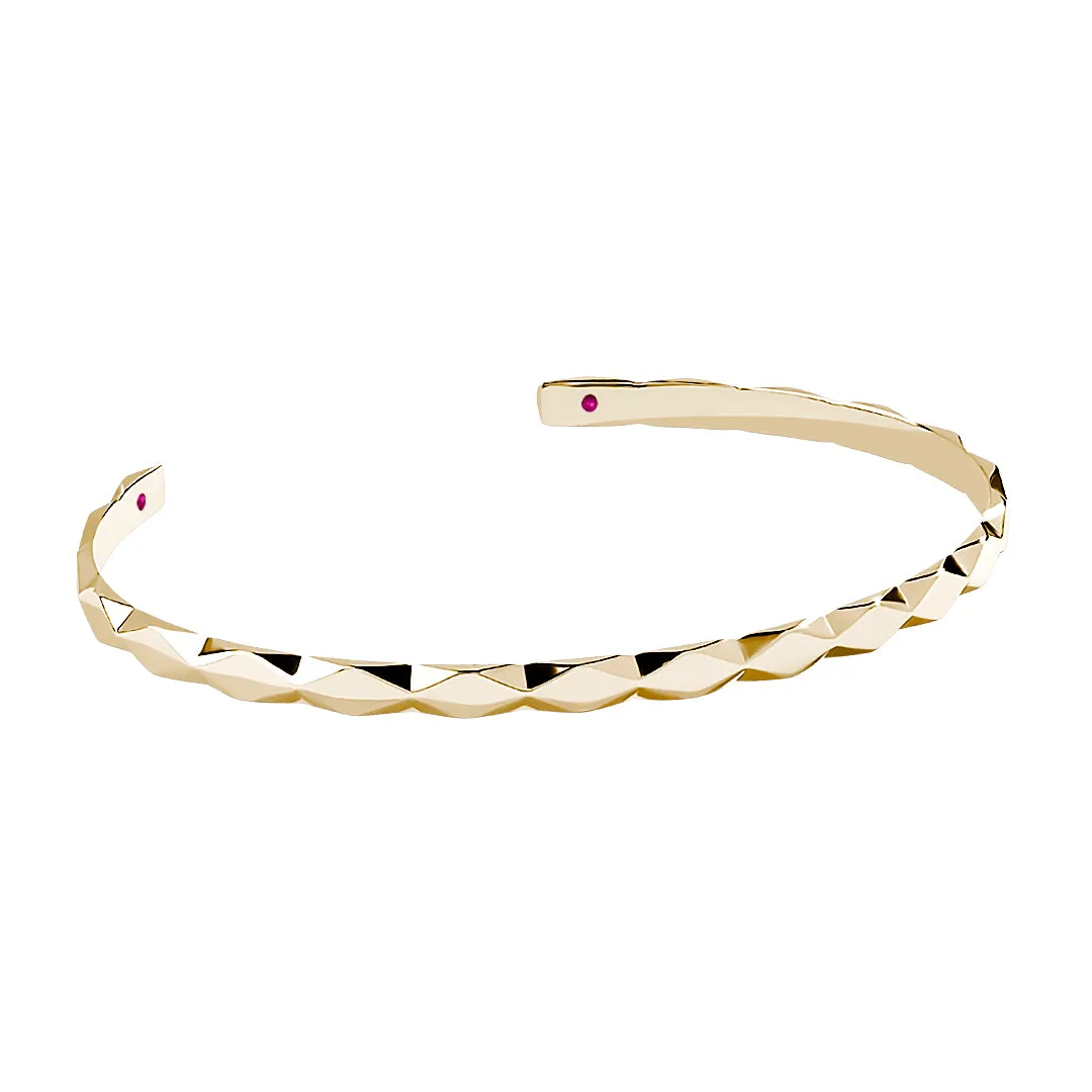 Faceted Cuff in Gold