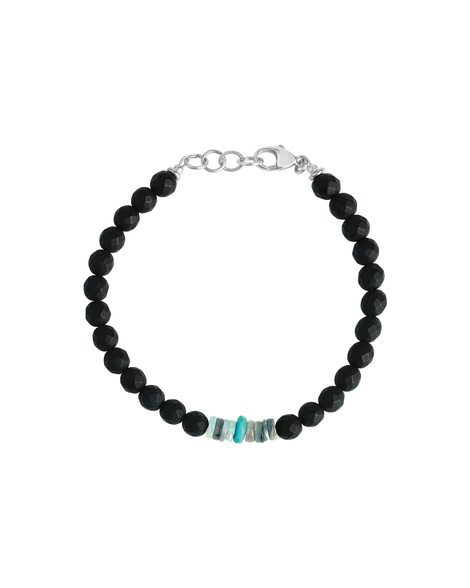 Faceted Onyx Mixed Stone Bracelet | 6mm