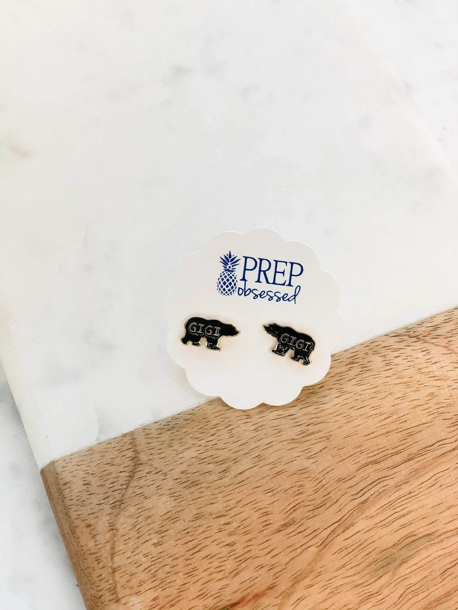 Family Signature Enamel Studs by Prep Obsessed