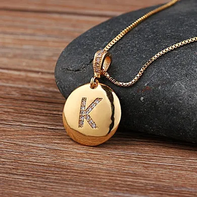 Fashion Jewelery Letter Necklace with Glossy Diamonds