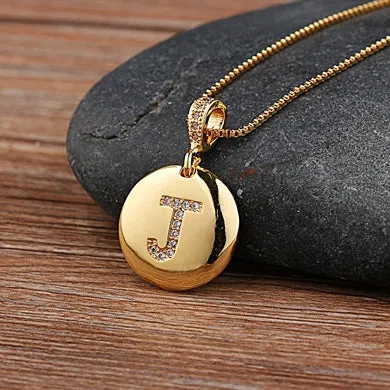 Fashion Jewelery Letter Necklace with Glossy Diamonds