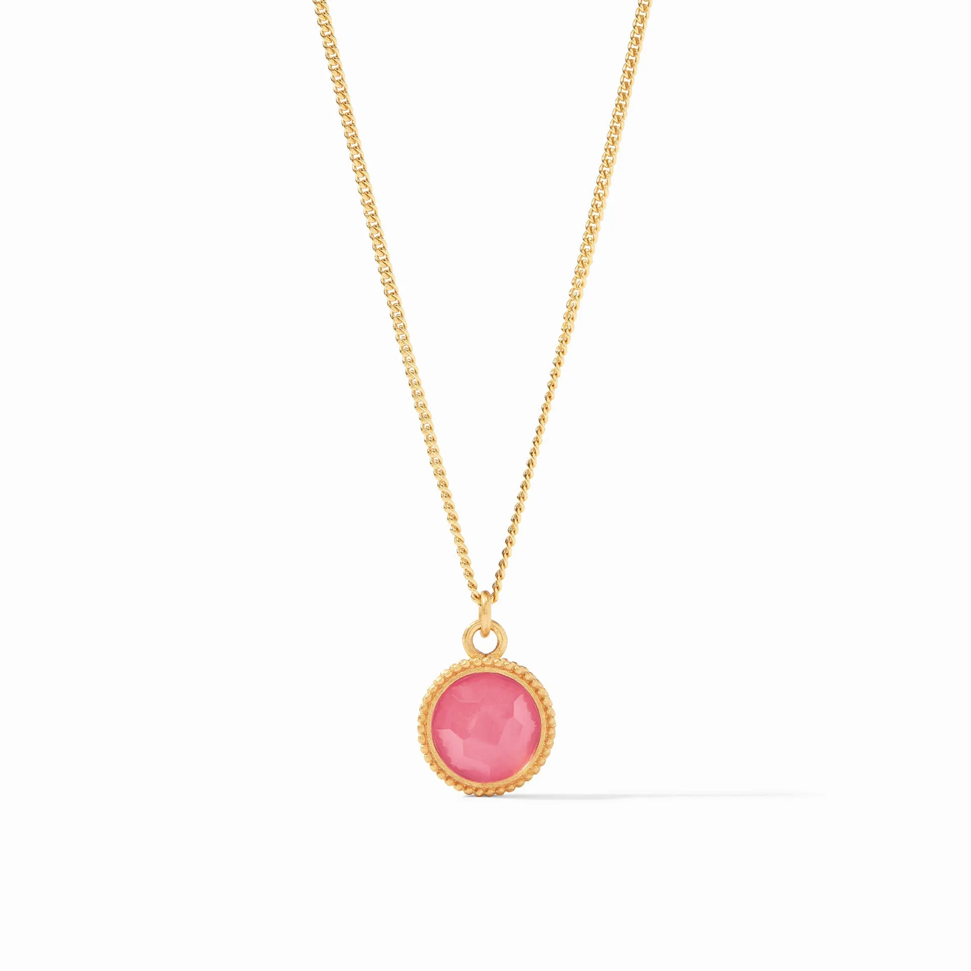 Fleur-de-Lis Solitaire Necklace Coral