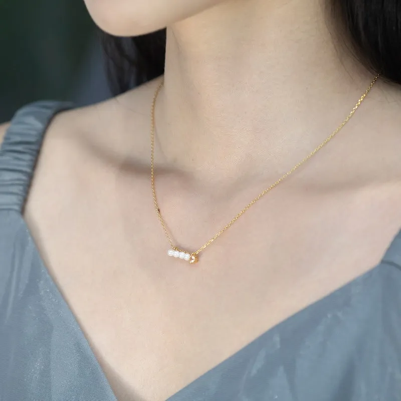 Floating Pearl Pendant Necklace