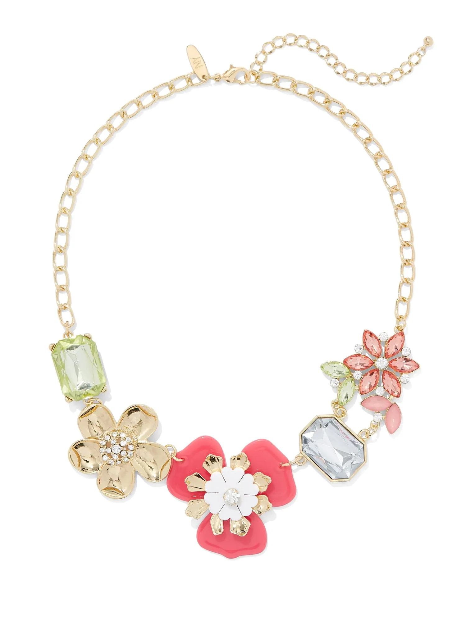 Floral & Faux-Stone Statement Necklace