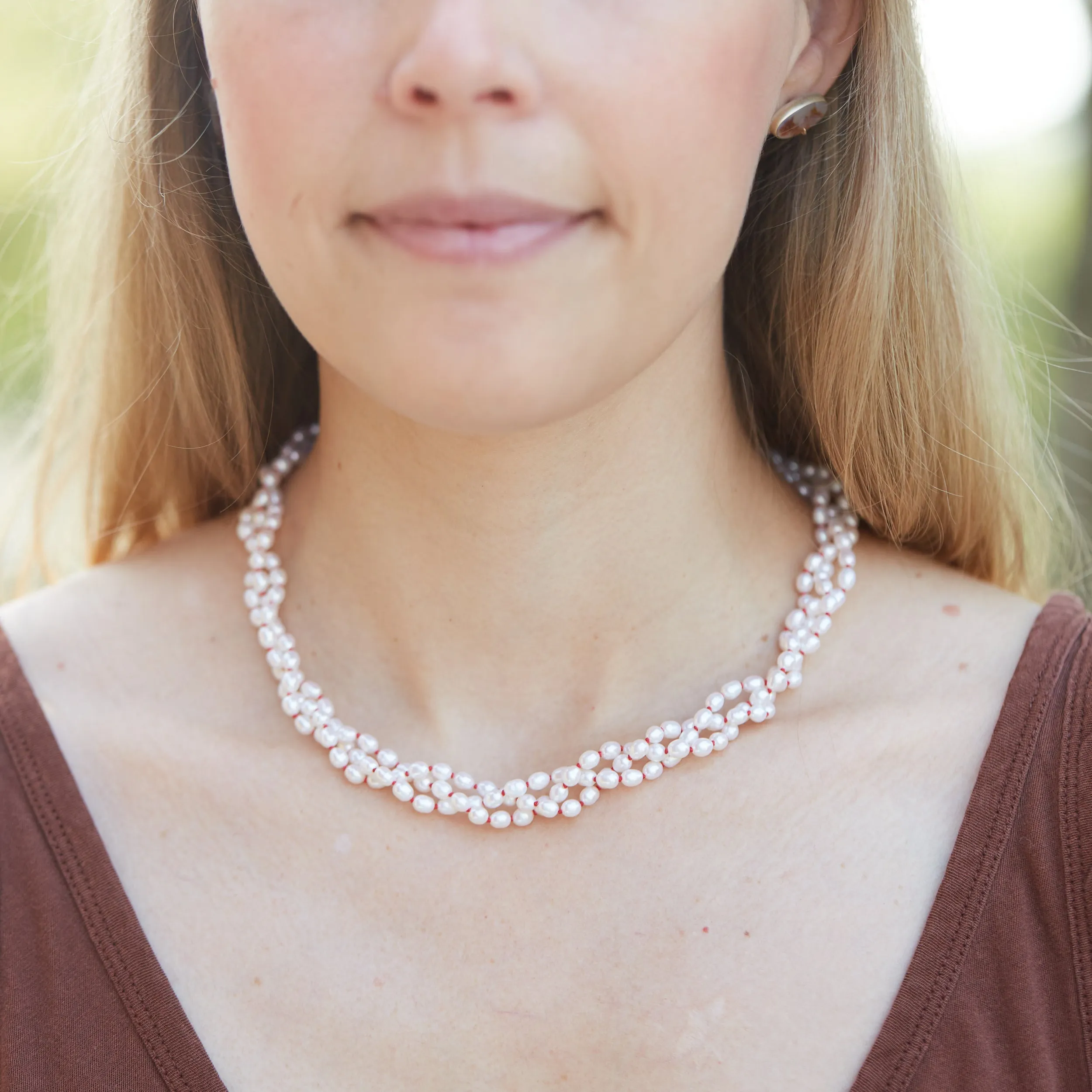 Frost Flowers Lace Pearl Ruthie B. Necklace