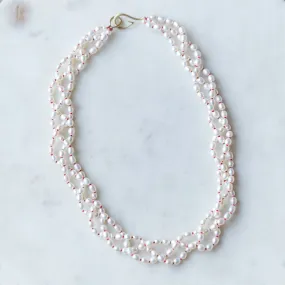 Frost Flowers Lace Pearl Ruthie B. Necklace