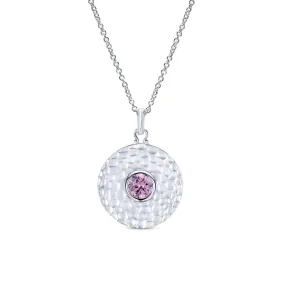 Gabriel Sterling Silver 1.45ctw Disc Style Necklace