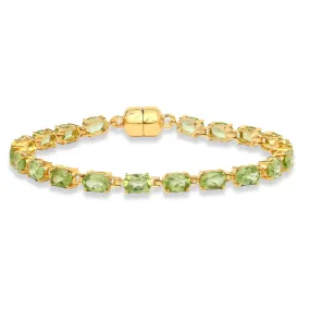 Genuine Peridot Tennis Bracelet