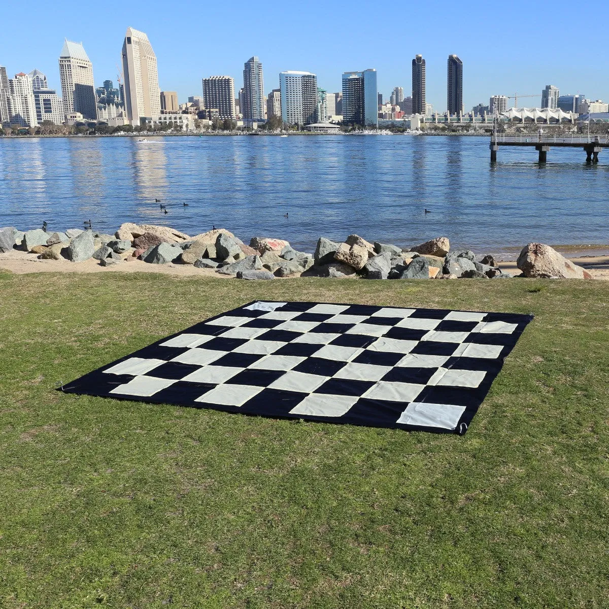 Giant Chess & Checkers Nylon Mat (8'10" x 8'10")