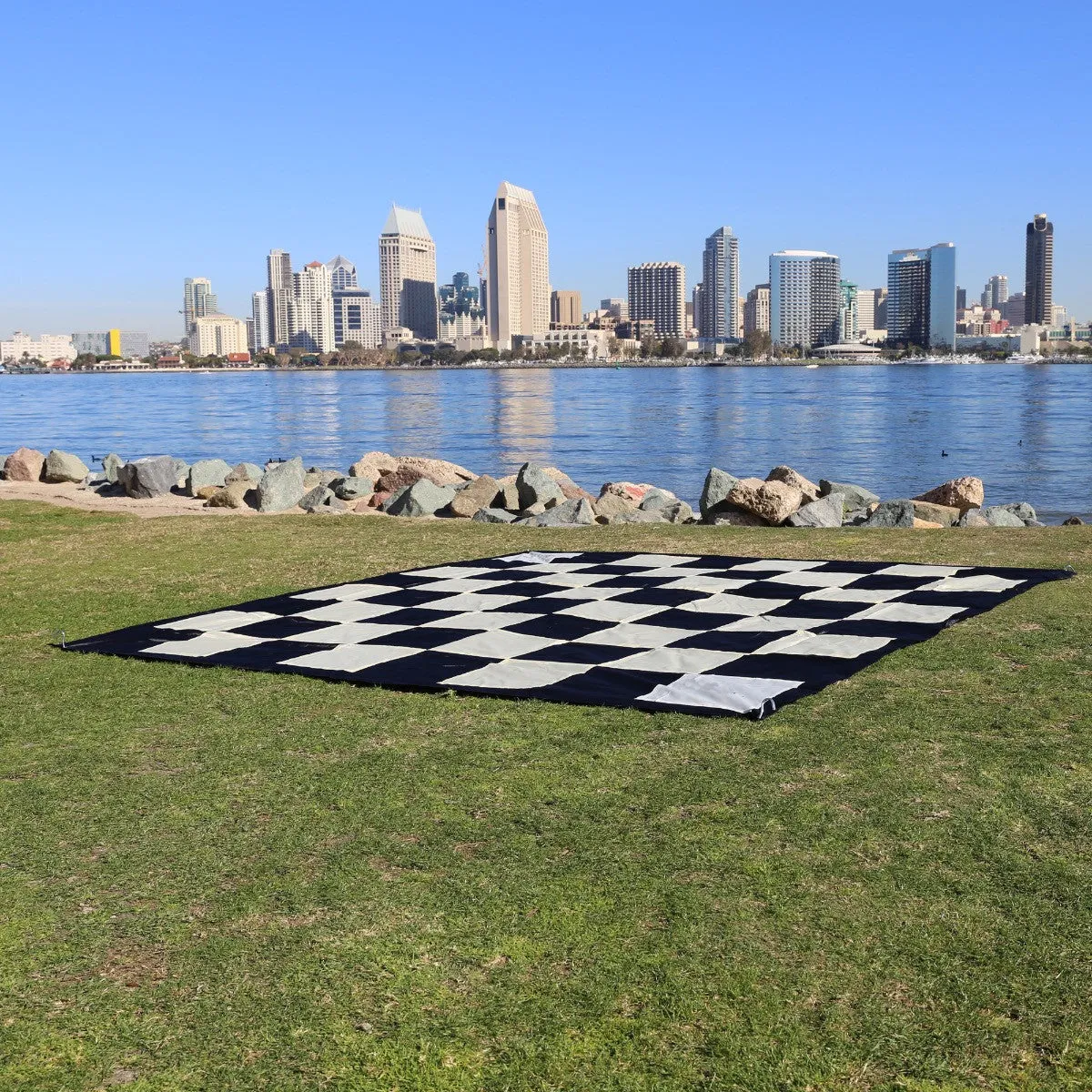 Giant Chess & Checkers Nylon Mat (8'10" x 8'10")