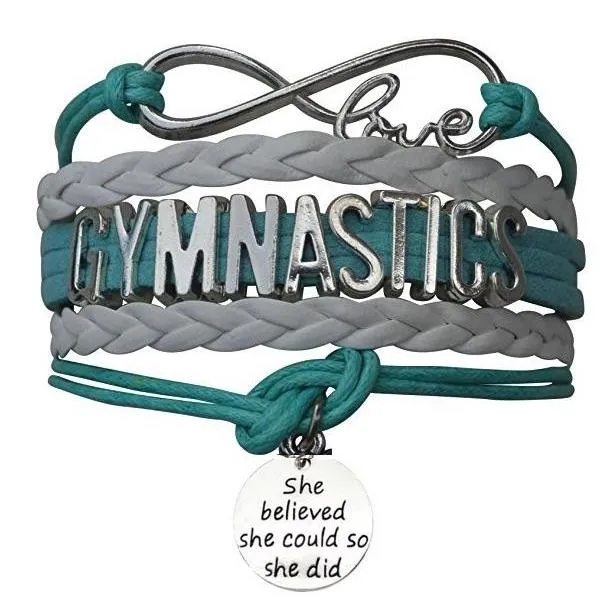 Girls Gymnastics She Could Infinity Bracelet- 13 Colors