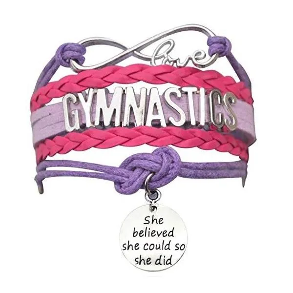 Girls Gymnastics She Could Infinity Bracelet- 13 Colors