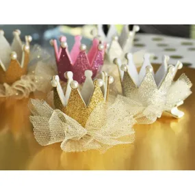 Glitter Crown Party Clips - Discontinued