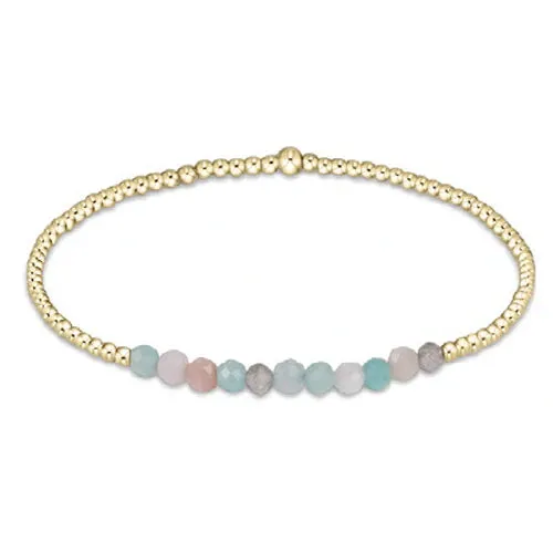 Gold Bliss 2mm Gemstone Bead Bracelets