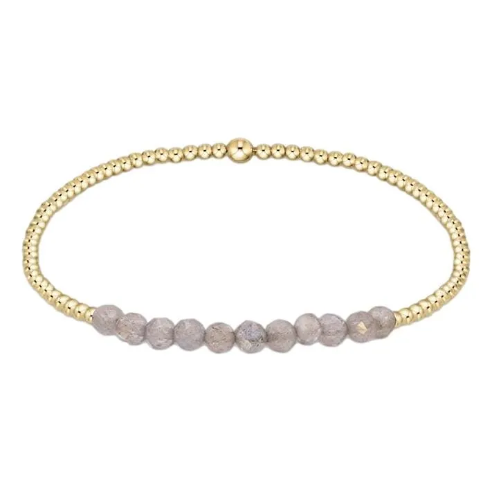 Gold Bliss 2mm Gemstone Bead Bracelets