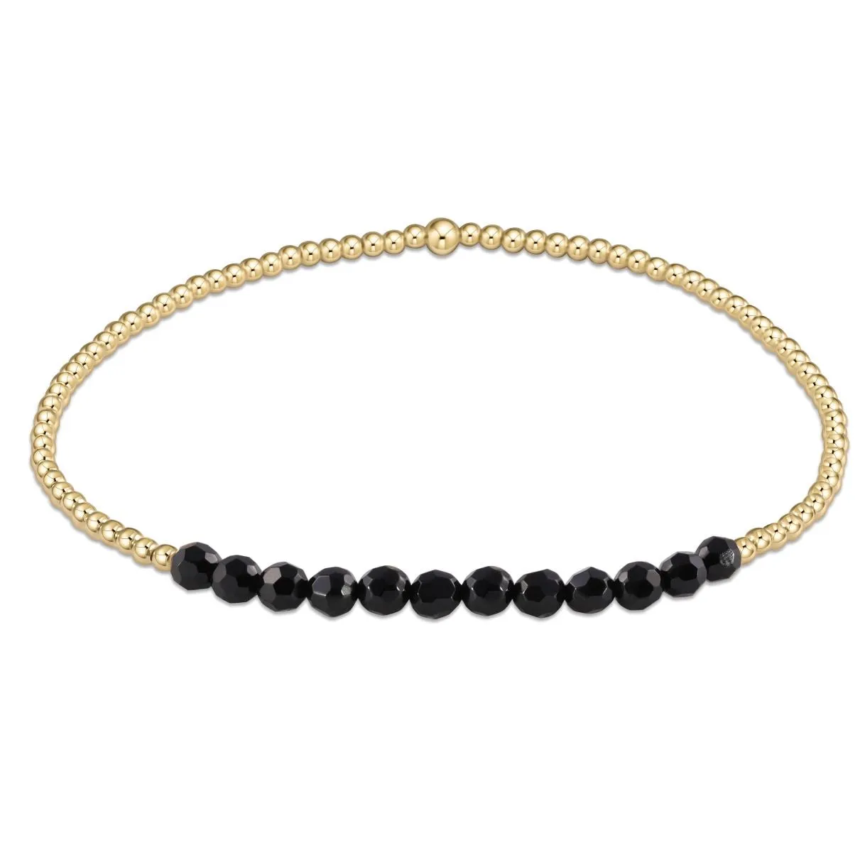 Gold Bliss 2mm Gemstone Bead Bracelets