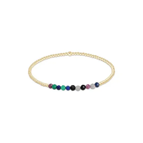 Gold Bliss 2mm Gemstone Bead Bracelets