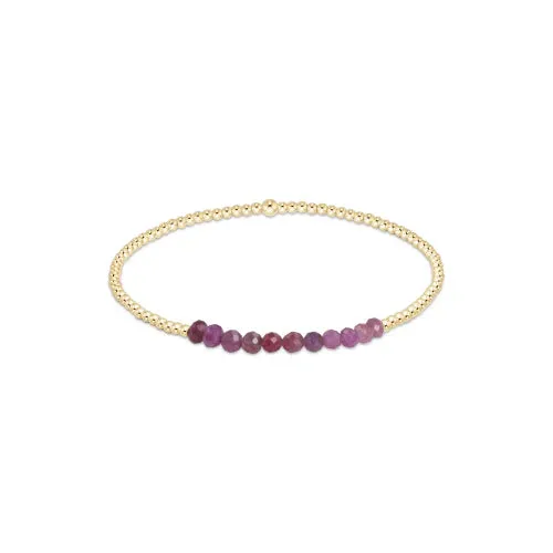 Gold Bliss 2mm Gemstone Bead Bracelets