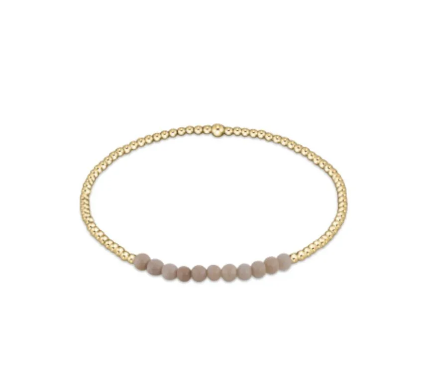 Gold Bliss 2mm Gemstone Bead Bracelets