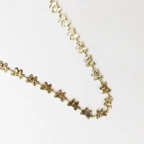 Gold Butterfly Chain Choker