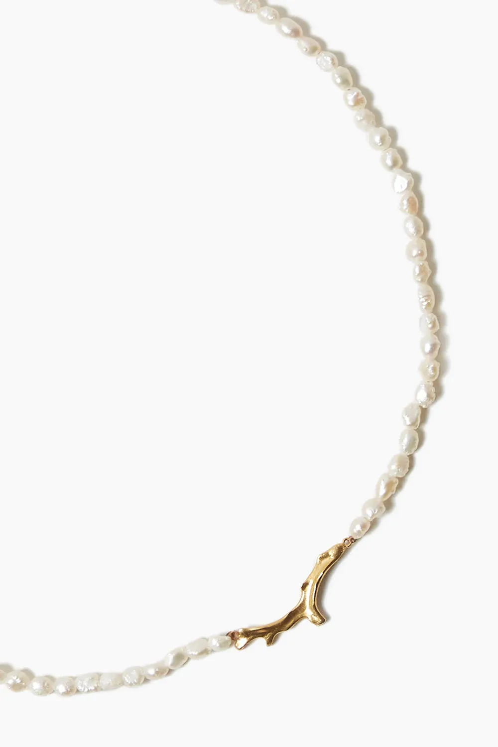 Gold Coral Branch Necklace