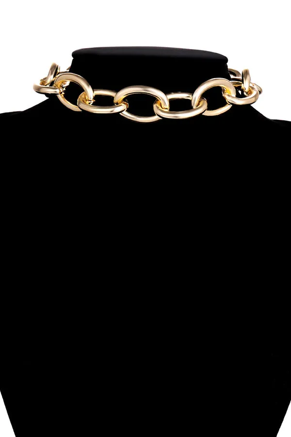 Gold Plated Chunky Chain Choker