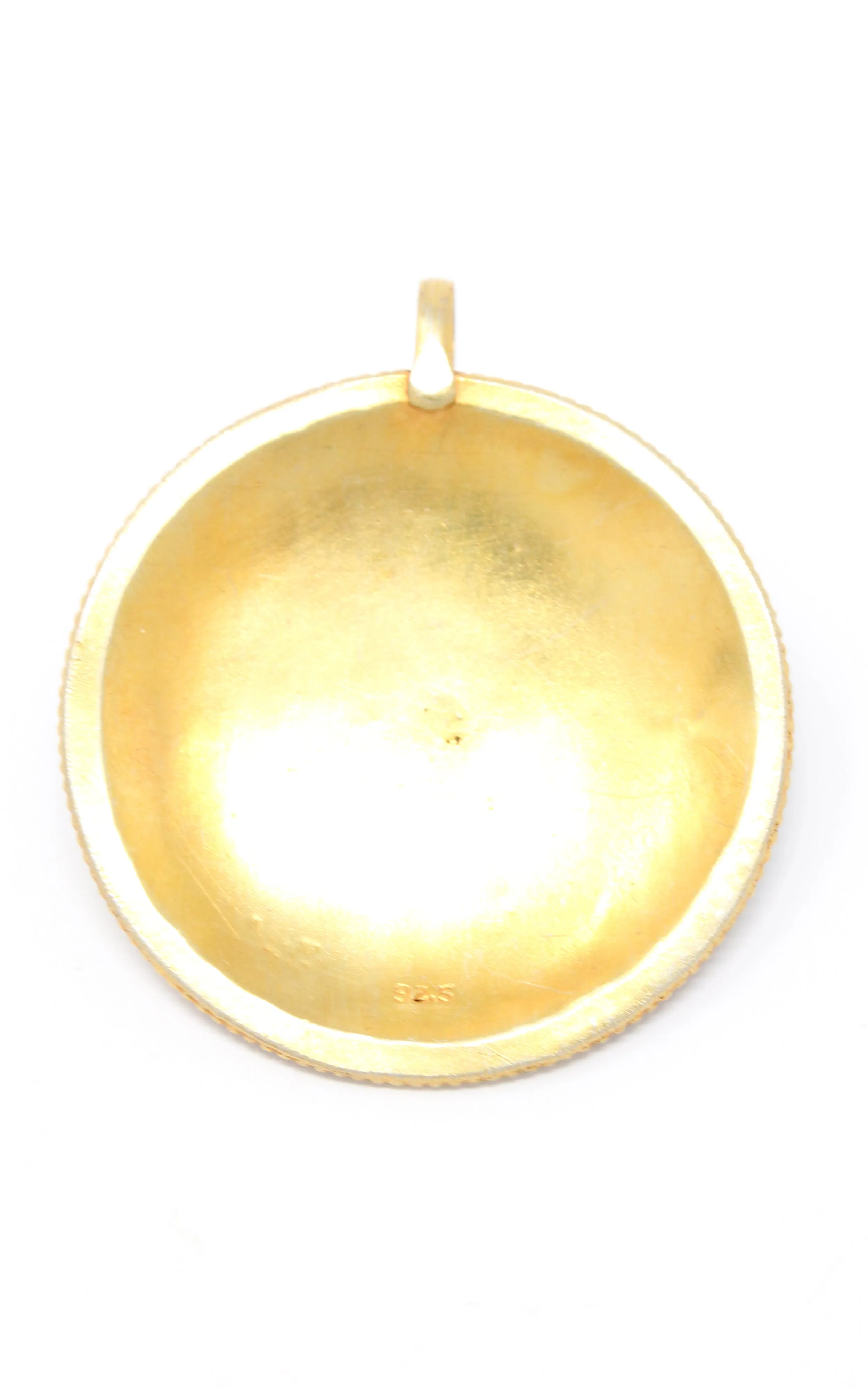 Gold Plated Turquoise Mandala Pendant