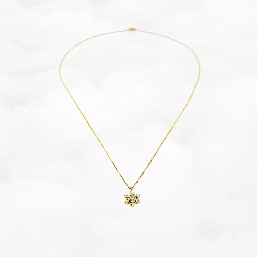 Gold Snowflake Necklace