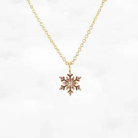 Gold Snowflake Necklace