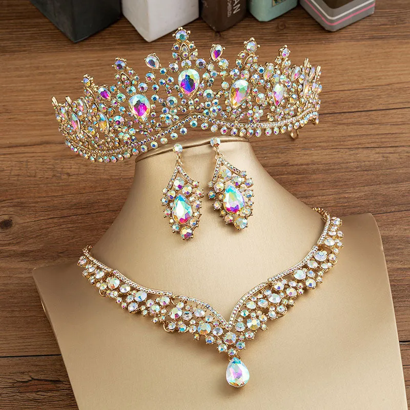 Gorgeous European Colorful Tiara Set