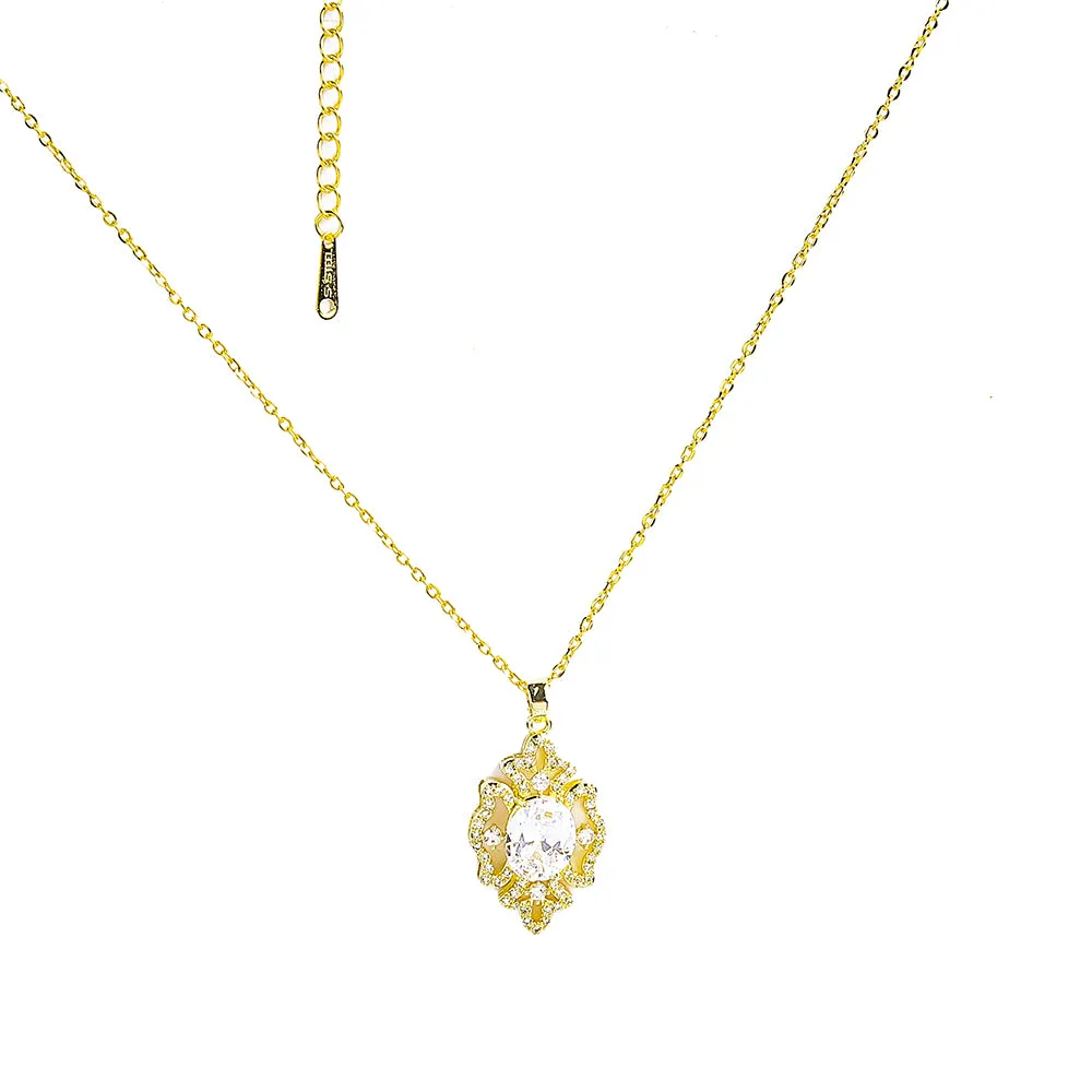 Gorgeous Sparkling Zircon Stones Necklace - Fluffy