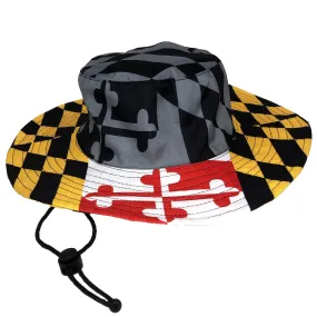 Greyscale with Maryland Flag Rim / Bucket Hat