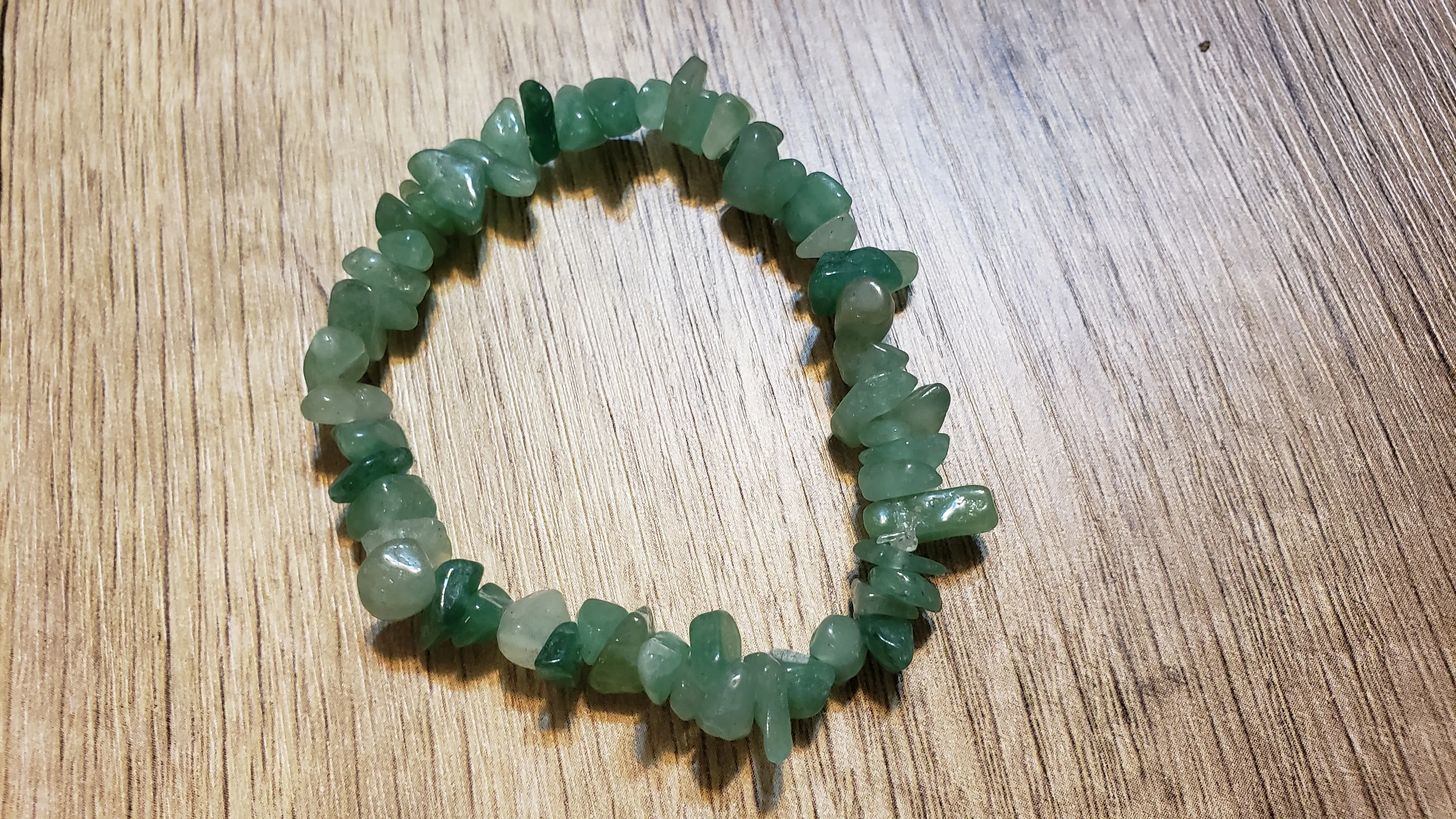 Hand Crafted Natural, Freeform Green Amazonite Gemstone Stretch Bracelet . One size fits most