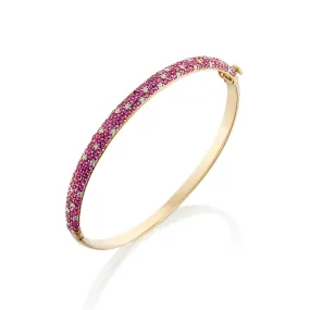 Heidi, Pave Ruby Diamond Bracelet 14k Yellow Gold