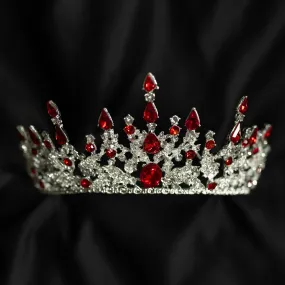 Helena's Tiara in Red & Silver