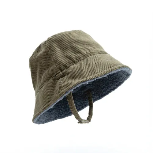 Hi Hop Winter Bucket Hat Blue/Sage 1-2Y