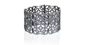 Hinged Lattice Diamond Gate Bracelet