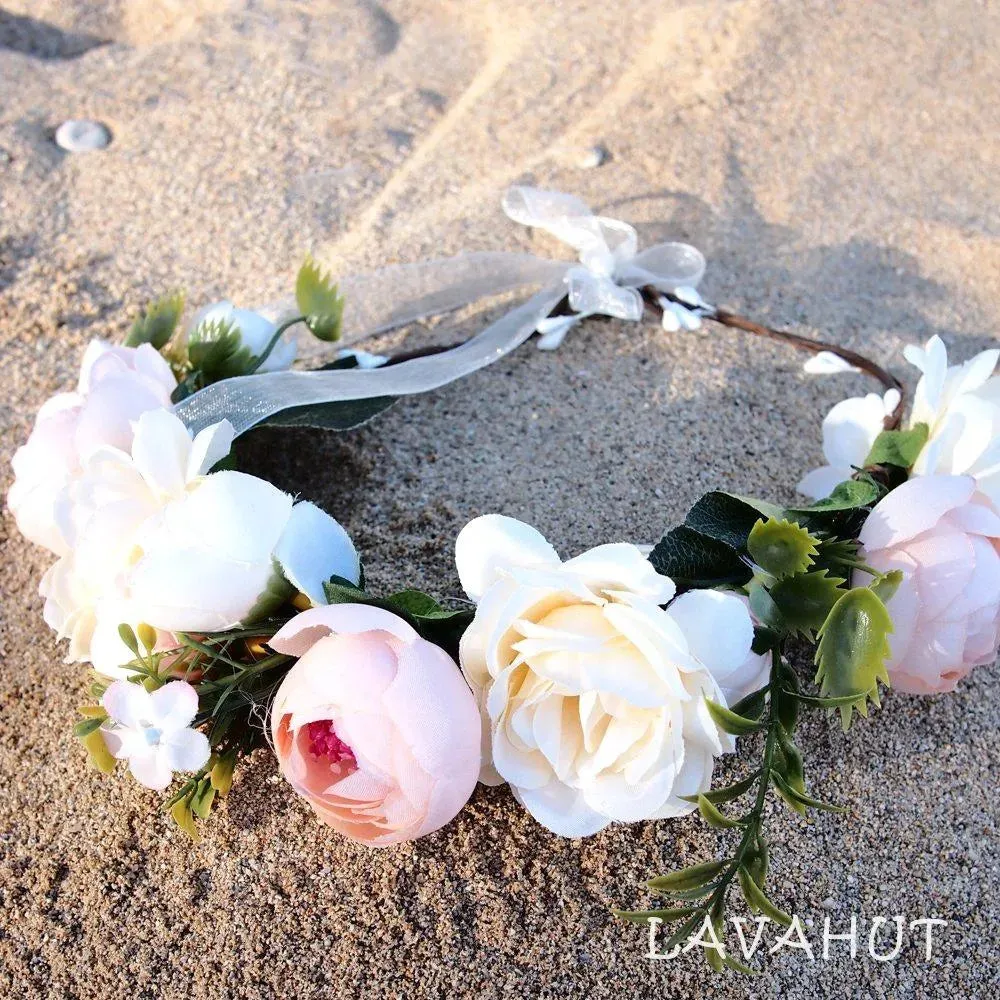 Hippie Cream Flower Crown