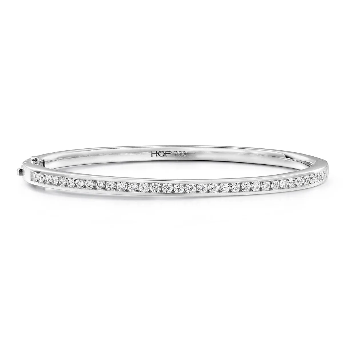 HOF Classic Channel Set Diamond Bangle