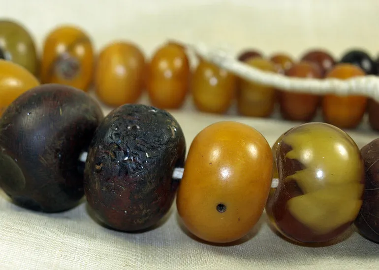 HUGE strand of Antique Mauritanian Amber Bead Necklace